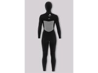 SISSTR Evolution 7 SEAS 5.4mm Eco Wetsuit Chest Zip neoprene hooded for woman Fullsuit black size 10